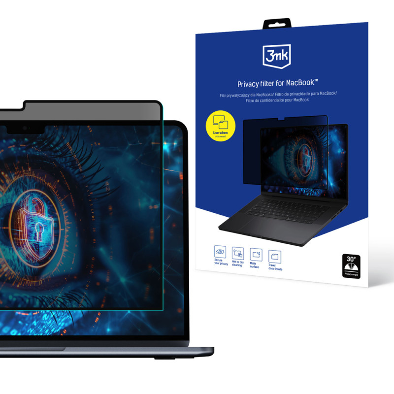 Privátní filtr 3mk PROTECTION pro MacBook Pro 16-inch (2021) - transparentní (matná)