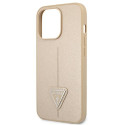 Kryt Guess Saffiano Triangle Logo pro iPhone 13 Pro - béžový