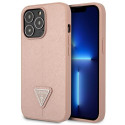 Kryt Guess Saffiano Triangle pro iPhone 13 Pro 6.1" - růžový