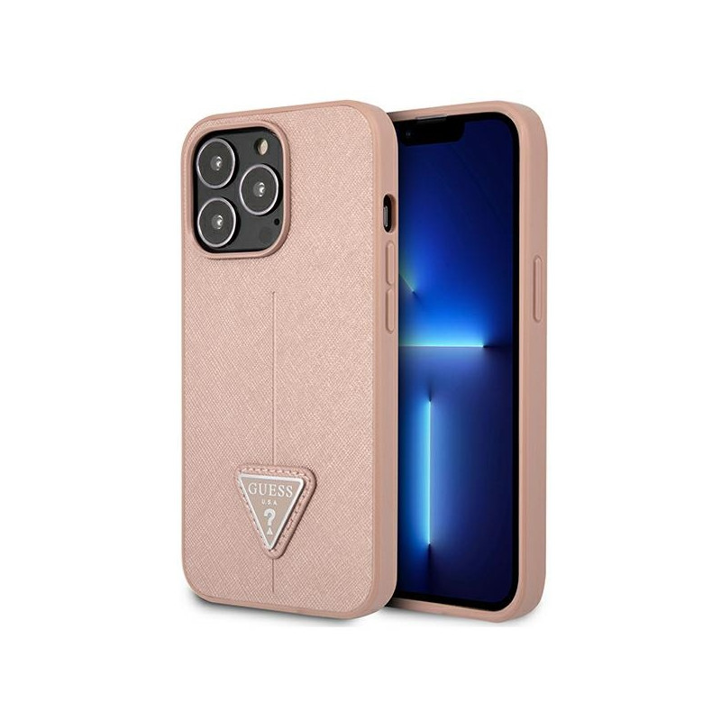 Kryt Guess GUHCP13LPSATLP pro iPhone 13 Pro / 13 6.1" - růžový/pink