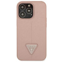 Kryt Guess Saffiano Triangle pro iPhone 13 Pro 6.1" - růžový