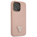 Kryt Guess Saffiano Triangle pro iPhone 13 Pro 6.1" - růžový