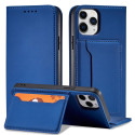 Pouzdro Hurtel MAGNET CARD CASE pro iPhone 12 Pro - modrá