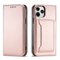 Hurtel magnetické pouzdro pro iPhone 12 Pro – růžové