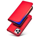 Hurtel magnetické pouzdro pro iPhone 12 Pro - červená