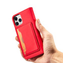 Hurtel magnetické pouzdro pro iPhone 12 Pro - červená
