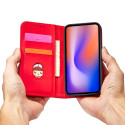 Pouzdro Hurtel Magnet Card Case iPhone 12 Pro Max - červené