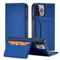 Kryt Hurtel Magnet Card Case iPhone 13 Pro Max - modrá