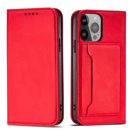 Kryt Hurtel MAGNET CARD CASE iPhone 13 Pro Max červený