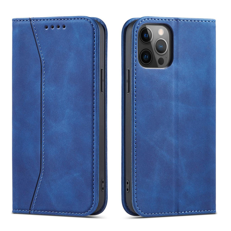 Pouzdro Hurtel Magnet Fancy Case pro iPhone 12 Pro Max - modrá