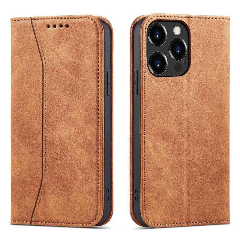 Pouzdro Hurtel Magnet Fancy Case pro iPhone 13 Pro Max - hnědá