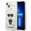 Kryt Karl Lagerfeld IKONIK Karl pro iPhone 13 mini - transparentní