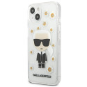 Kryt Karl Lagerfeld IKONIK Karl pro iPhone 13 mini - transparentní