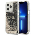 Kryt Karl Lagerfeld Liquid Glitter Gatsby iPhone 13 Pro Max - černý