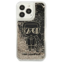 Kryt Karl Lagerfeld Liquid Glitter Gatsby iPhone 13 Pro Max - černý