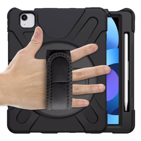 ESTUFF Austin Defender Ultra odolný obal s popruhem pro iPad Air 10,9" (4/5 gen.) a iPad Pro 11" (2018/20/22), černý