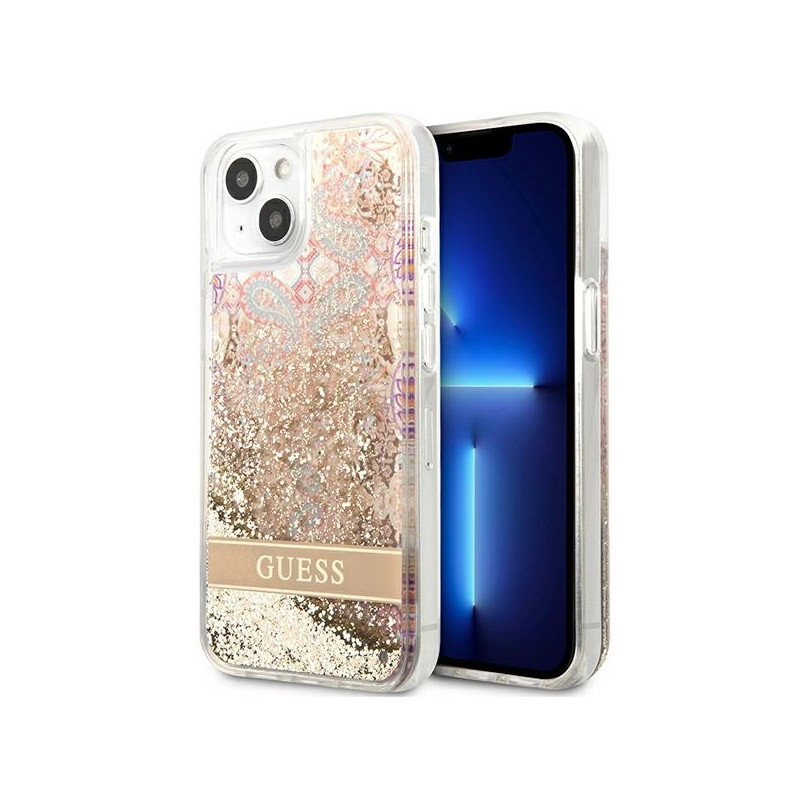 Kryt GUESS GUHCP13SLFLSD pro iPhone 13 mini - zlatá