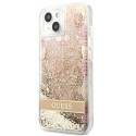 Kryt GUESS Paisley Liquid Glitter iPhone 13 mini - zlatá