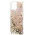 Kryt GUESS Paisley Liquid Glitter iPhone 13 mini - zlatá