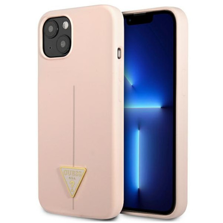 Kryt Guess Silicone Triangle pro iPhone 13 mini - růžový