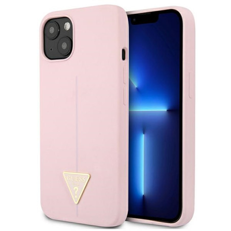 Kryt Guess Silicone Triangle pro iPhone 13 mini fialová