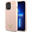 Kryt Guess SILICONE TRIANGLE pro iPhone 13 Pro Max - růžová