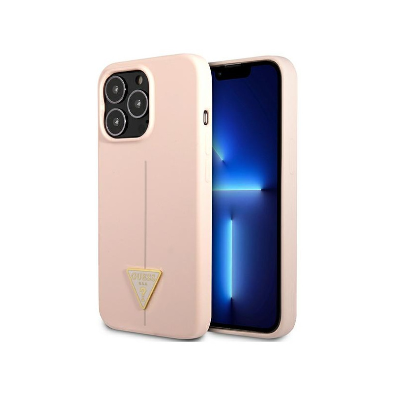 Kryt Guess SILICONE TRIANGLE pro iPhone 13 Pro Max - růžová/pink