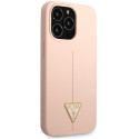 Kryt Guess SILICONE TRIANGLE pro iPhone 13 Pro Max - růžová
