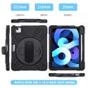 ESTUFF Austin Defender Ultra odolný obal s popruhem pro iPad Air 10,9" (4/5 gen.) a iPad Pro 11" (2018/20/22), černý