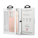 Kryt Guess SILICONE TRIANGLE pro iPhone 13 Pro Max - růžová