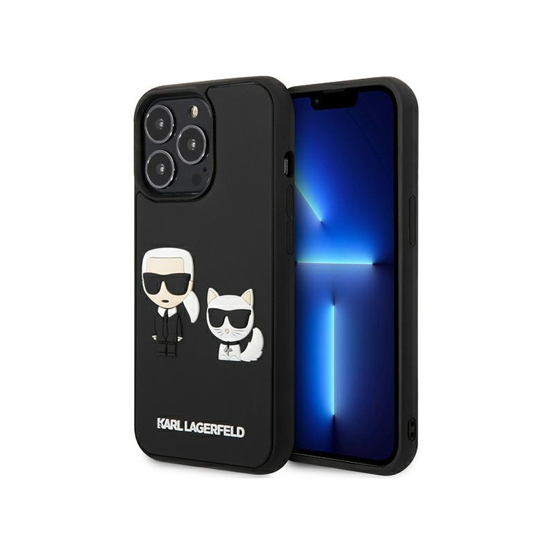 Kryt Karl Lagerfeld IKONIK 3D pro iPhone 13 Pro - černá/černá