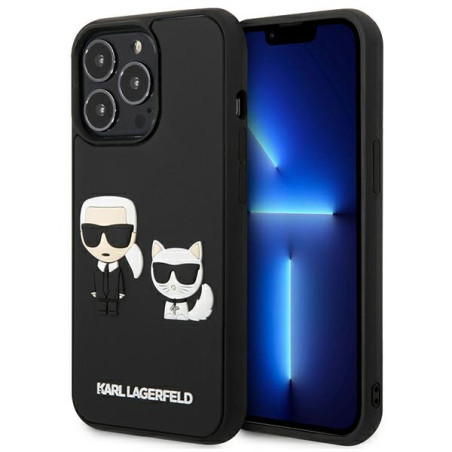 Kryt Karl Lagerfeld IKONIK 3D pro iPhone 13 Pro - černá