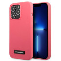 Kryt Karl Lagerfeld SILICONE PLAQUE iPhone 13 Pro - fuchsia