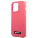 Kryt Karl Lagerfeld SILICONE PLAQUE iPhone 13 Pro - fuchsia