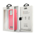 Kryt Karl Lagerfeld SILICONE PLAQUE iPhone 13 Pro - fuchsia