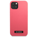 Kryt Karl Lagerfeld SILICONE PLAQUE iPhone 13 - fuchsiová