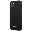 Kryt Karl Lagerfeld SILICONE PLAQUE pro iPhone 13 mini - černý