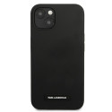 Kryt Karl Lagerfeld SILICONE PLAQUE pro iPhone 13 mini - černý