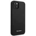 Kryt Karl Lagerfeld SILICONE PLAQUE pro iPhone 13 mini - černý