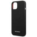 Kryt Karl Lagerfeld SILICONE PLAQUE pro iPhone 13 mini - černý