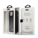 Kryt Karl Lagerfeld SILICONE PLAQUE pro iPhone 13 mini - černý