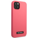 Kryt Karl Lagerfeld SILICONE PLAQUE iPhone 13 mini - fuchsia