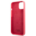 Kryt Karl Lagerfeld SILICONE PLAQUE iPhone 13 mini - fuchsia