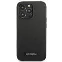 Kryt Karl Lagerfeld SILICONE PLAQUE pro iPhone 13 Pro Max - černý