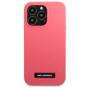 Kryt Karl Lagerfeld SILICONE PLAQUE pro iPhone 13 Pro Max - fuchsia
