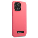 Kryt Karl Lagerfeld SILICONE PLAQUE pro iPhone 13 Pro Max - fuchsia