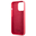 Kryt Karl Lagerfeld SILICONE PLAQUE pro iPhone 13 Pro Max - fuchsia