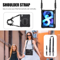 ESTUFF Austin Defender Ultra odolný obal s popruhem pro iPad Air 10,9" (4/5 gen.) a iPad Pro 11" (2018/20/22), černý