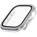 Pouzdro UNIQ VOUTE tempered glass pro Apple Watch 46 mm stříbrné