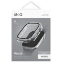 Pouzdro UNIQ VOUTE tempered glass pro Apple Watch 46 mm stříbrné